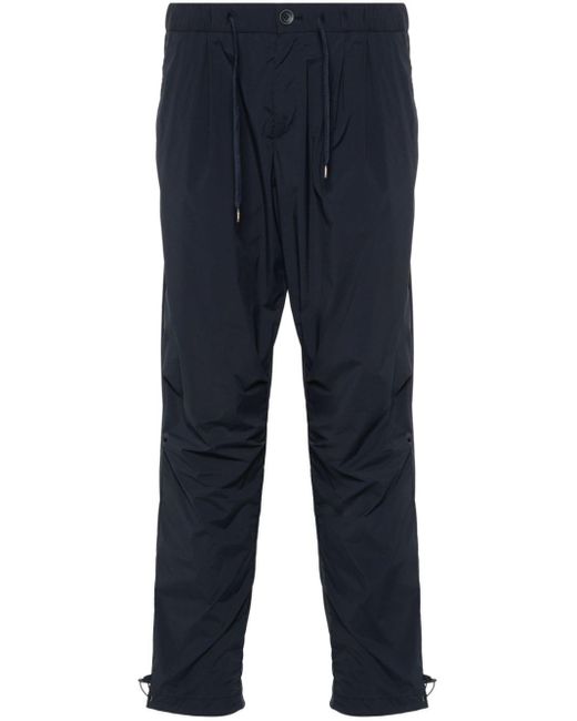 Herno Blue Lightweight Tapered Trousers for men