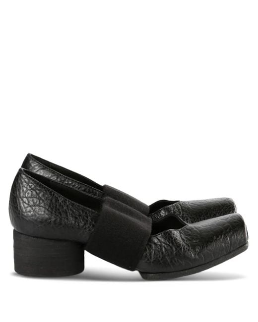 Uma Wang Black Ballerina Leather Pumps