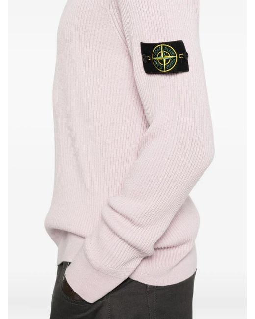 Stone Island Pink Sweater for men