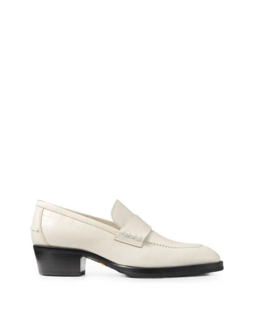 Jimmy Choo White Wilder Loafers F