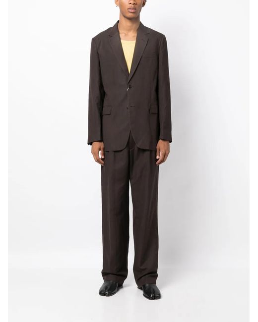 Maison Margiela Black Notched-Lapels Single-Breasted Blazer for men