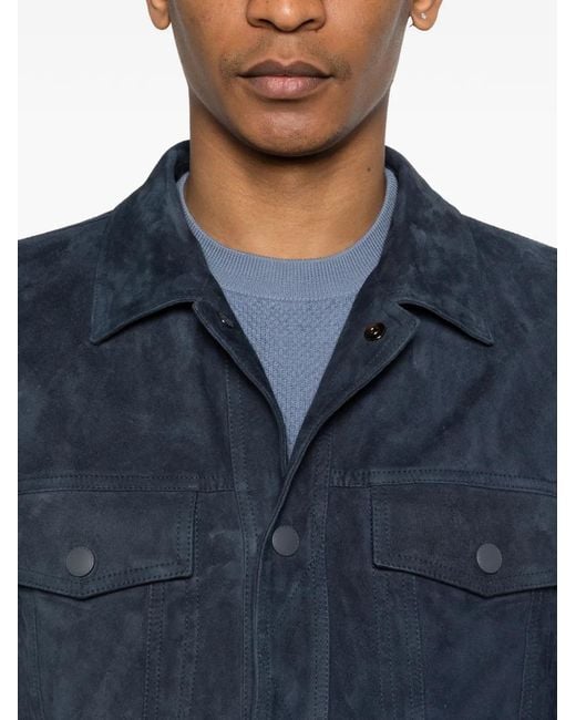 Chaqueta Con Bolsillo Con Botón Canali de hombre de color Blue