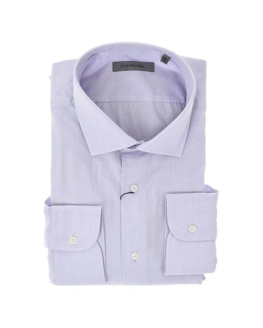 Corneliani Purple Flap-Pocket Shirt for men