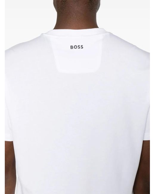 メンズ Boss ロゴ Tシャツ White