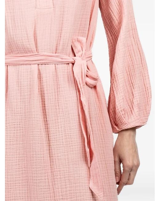 Xirena Pink Josephine Tie-Waist Midi Dress