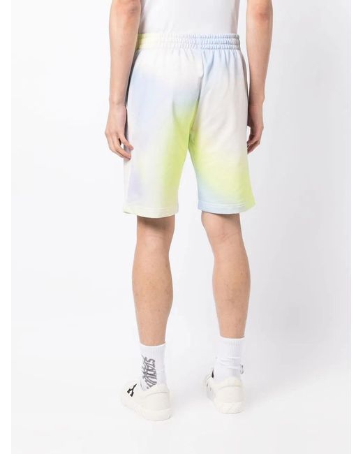 BLUE SKY INN Blue Embroidered-Logo Tie-Dye Shorts for men
