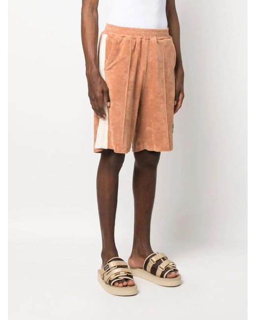 Barrow Brown Logo-Patch Terry Shorts