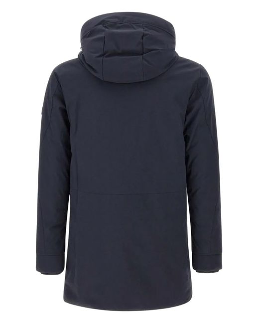 Peuterey Blue Hooded Zip-Up Parka for men