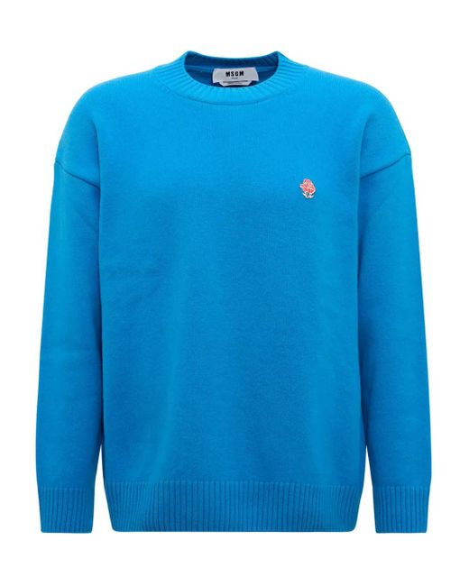 Pull À Broderies MSGM pour homme en coloris Blue