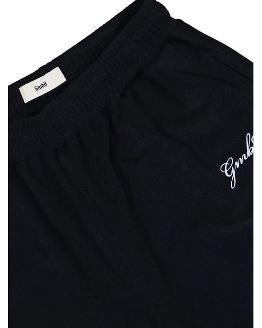 GmbH Blue Logo-Embroidered Bermuda Shorts for men