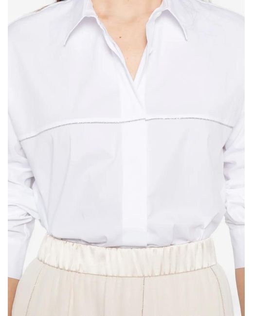 Peserico White Long-Sleeve Shirt
