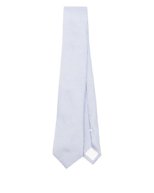 Corneliani White Silk Tie for men