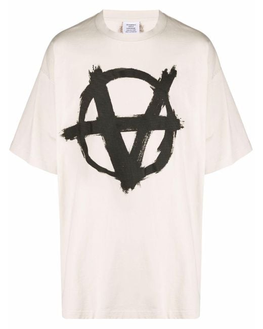 Vetements Multicolor Inverted Anarchy Print T-shirt for men