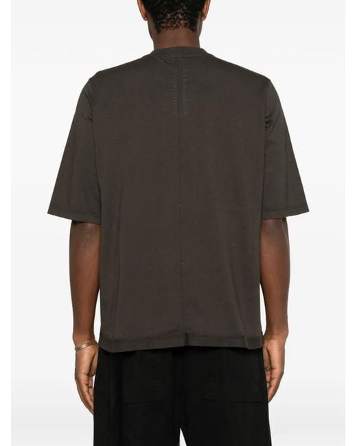 Rick Owens Black Exposed-Seam T-Shirt for men