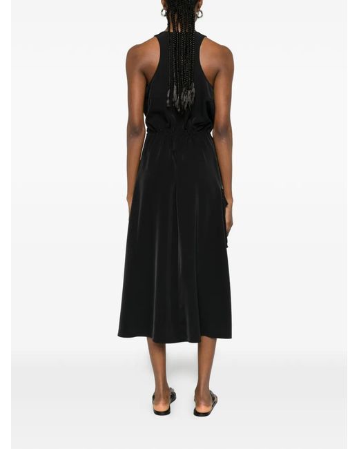 J.Lindeberg Black Merina Drape Zip Dress