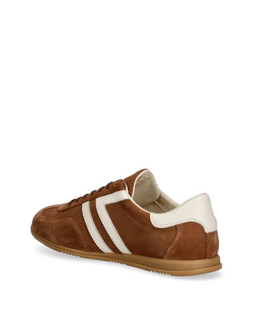 Gant Brown Stripe Suede Sneakers for men