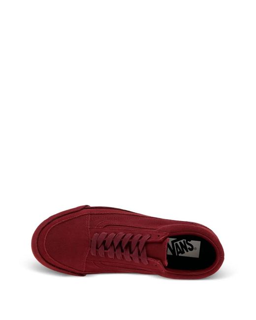 Vans Red Lx Old Skool Suede Low-Top Sneakers