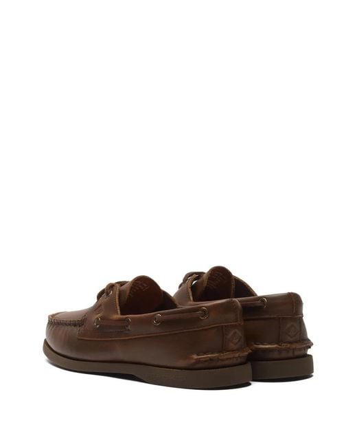 Sperry Top-Sider Brown Authentic Original 2-Eye Lace-Up Loafers