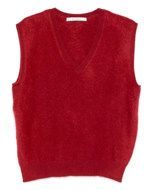 ABSOLUT CASHMERE Red Miriam V-Neck Vest