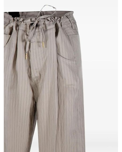 DARKPARK Gray Pinstriped Trousers