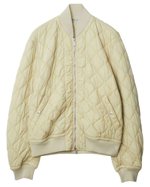Burberry Natural Stand Up-collar Quilted Bomber Jacket for men