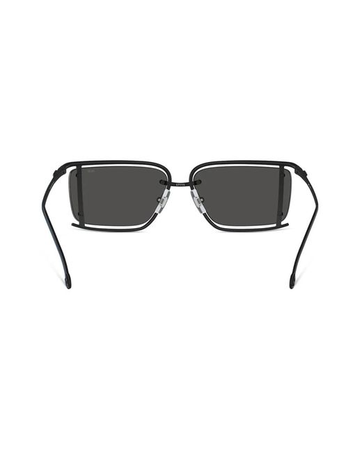 DIESEL Black Rectangle-Frame Metal Sunglasses