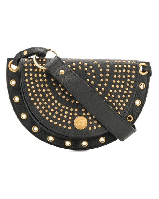 See By Chloe Gurteltasche und Crossbody Kriss aus schwarzem genarbtem Leder mit Nieten in Schwarz Lyst DE