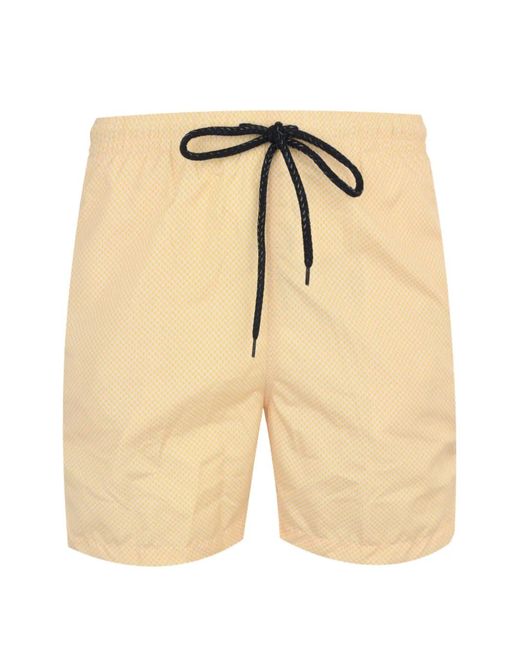 Drumohr Natural Geometric-Print Drawstring Shorts for men
