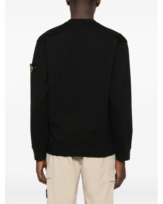 Stone Island Sweatshirt mit Logo-Patch in Black für Herren