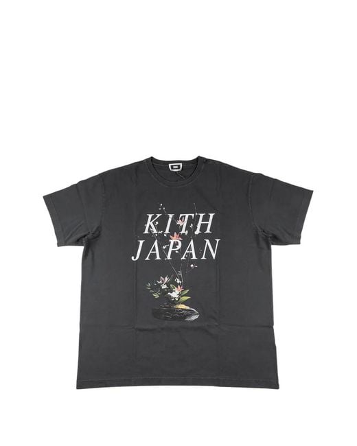Kith Black Floral-Print T-Shirt for men