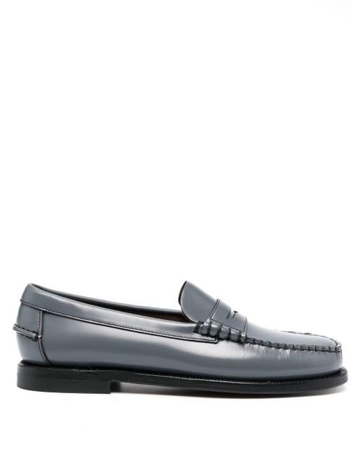 Sebago Leather Penny Loafers in Grey (Grey) | Lyst UK