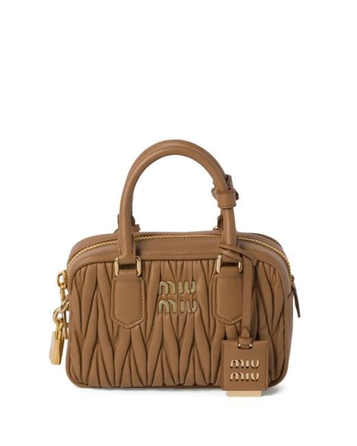 Miu Miu レディース ブラウン Arcadie レザーバッグ