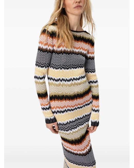 Missoni Yellow Striped Midi Dress