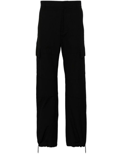 Givenchy Black Ripstop Cotton Cargo Trousers for men