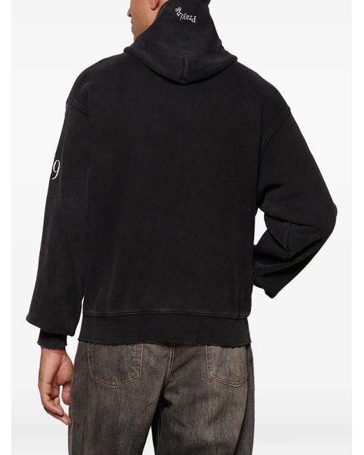 PRAYING Black Destroyed Financial Crisis Destroyed Hoodie for men
