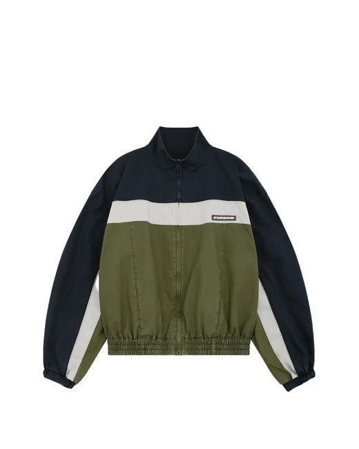 we11done Green Colour-Block Panelled Jacket