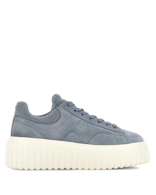 Hogan Blue H-Stripes Sneakers