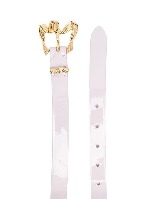 By Far Pink Sculpted-Buckle Belt