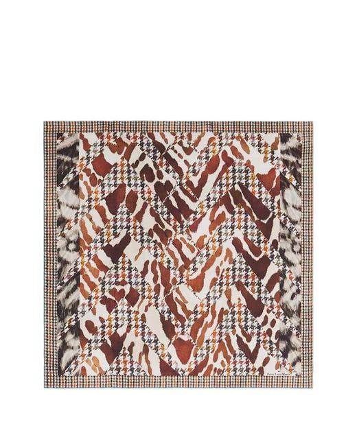 Pierre Louis Mascia Pink Patterned Square Scarf