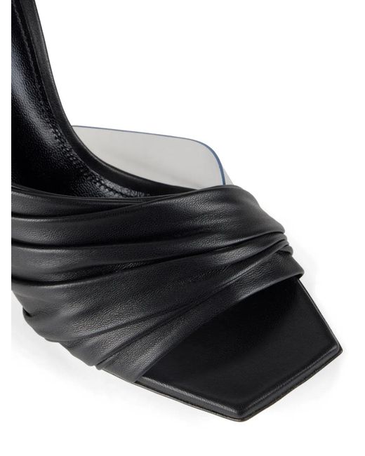 Elisabetta Franchi Black Nappa Leather Sandals