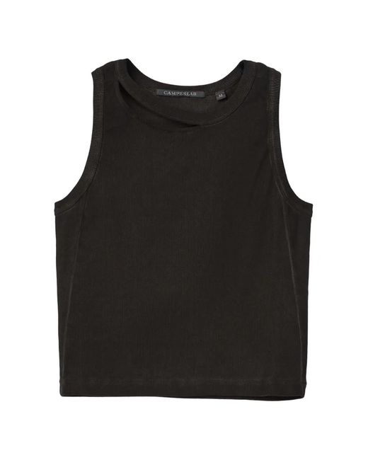 CAMPERLAB Black Cutout Lab Tank Top
