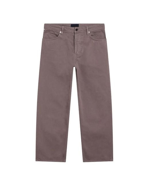 Stone Island Purple Light Bull Logo-Patch Jeans for men