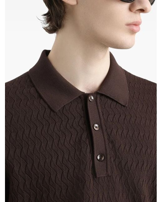 Dolce & Gabbana Brown Cotton Polo Shirt for men