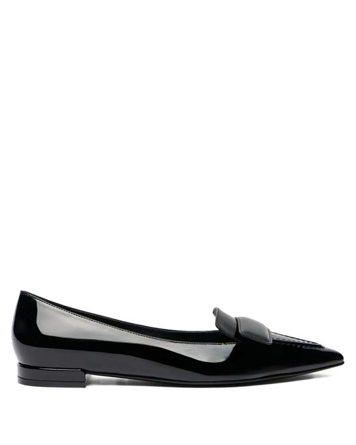 Stuart Weitzman Black Sovinnie Ballet Flats