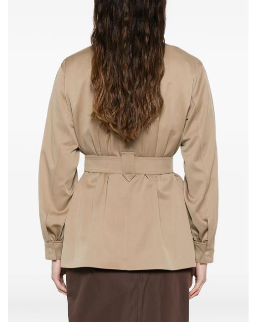 Max Mara Natural Belted Fitted Jacket