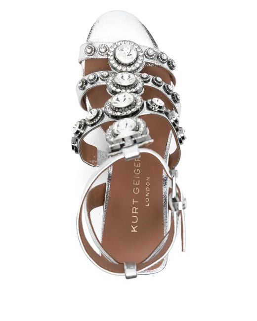 Kurt Geiger White 85Mm Octavia Sandals