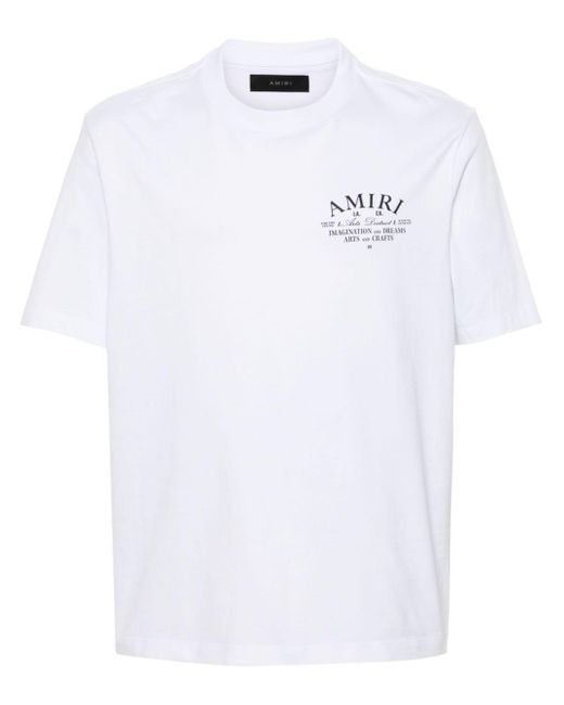Logo-print cotton T-shirt Amiri pour homme en coloris White