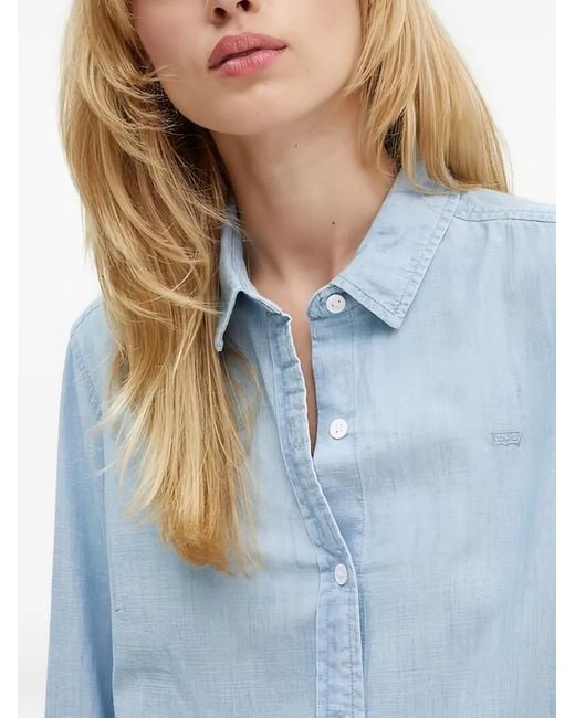 Levi's Blue Chemise À Boutonnière Devant