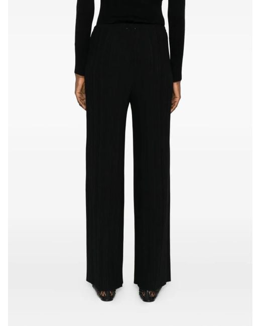 Forte_forte Black Pleated Wide-Leg Trousers