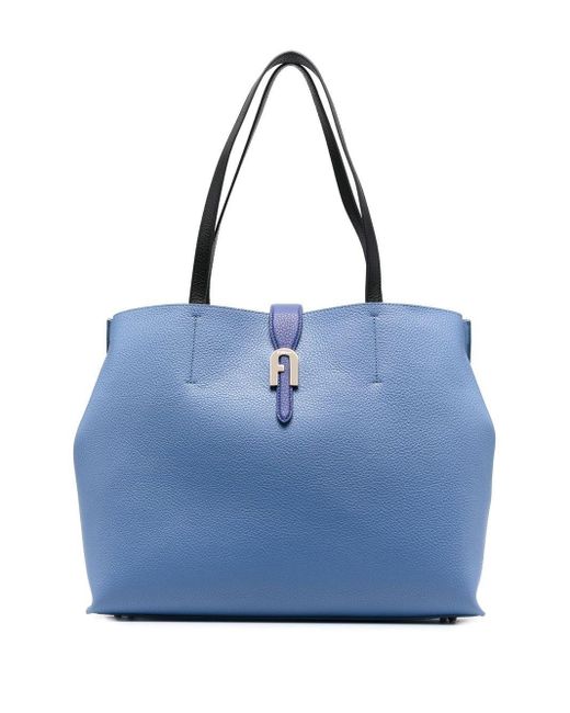 Furla Leather Sofia Tote Bag in Blue | Lyst
